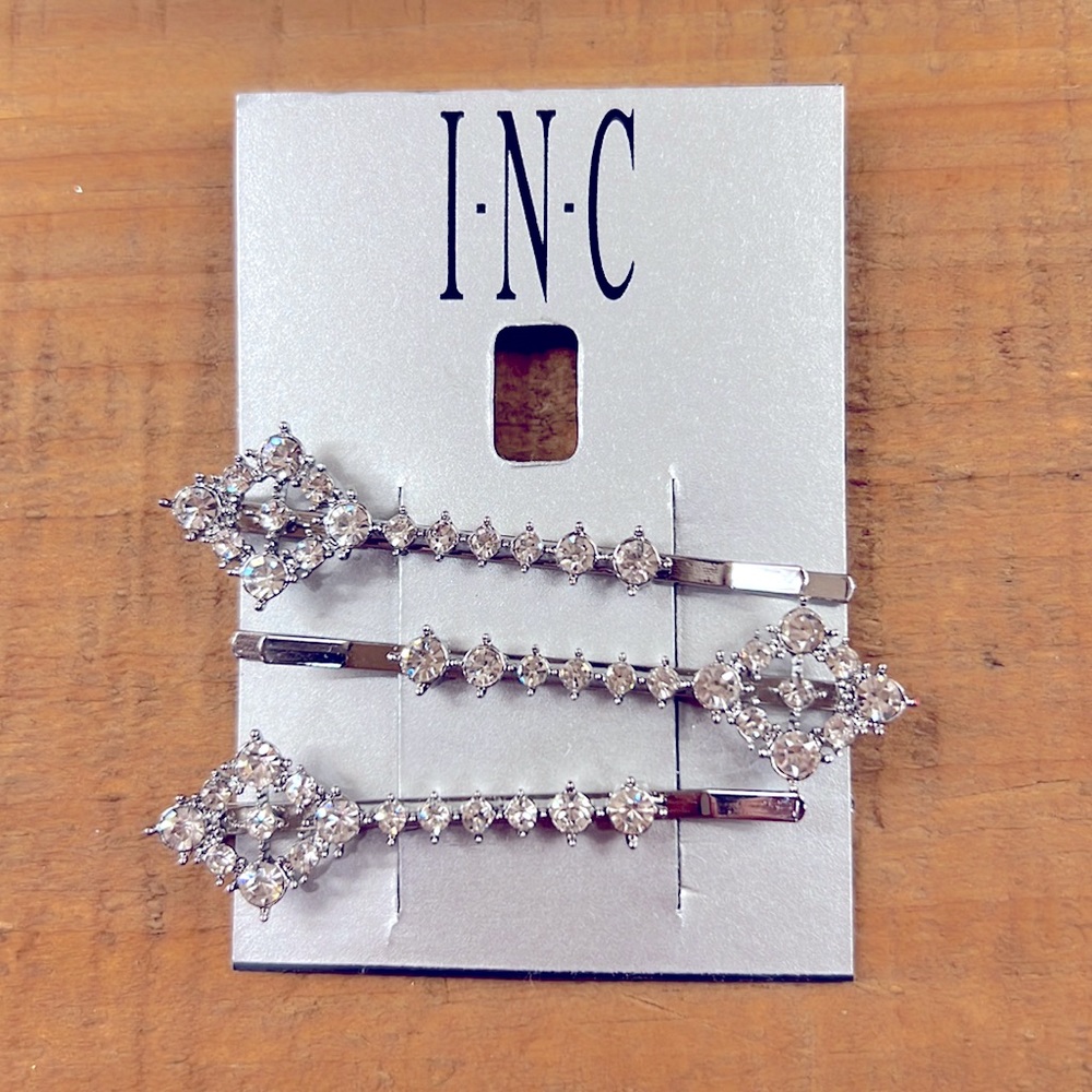 INC hair accessories with bling crystals